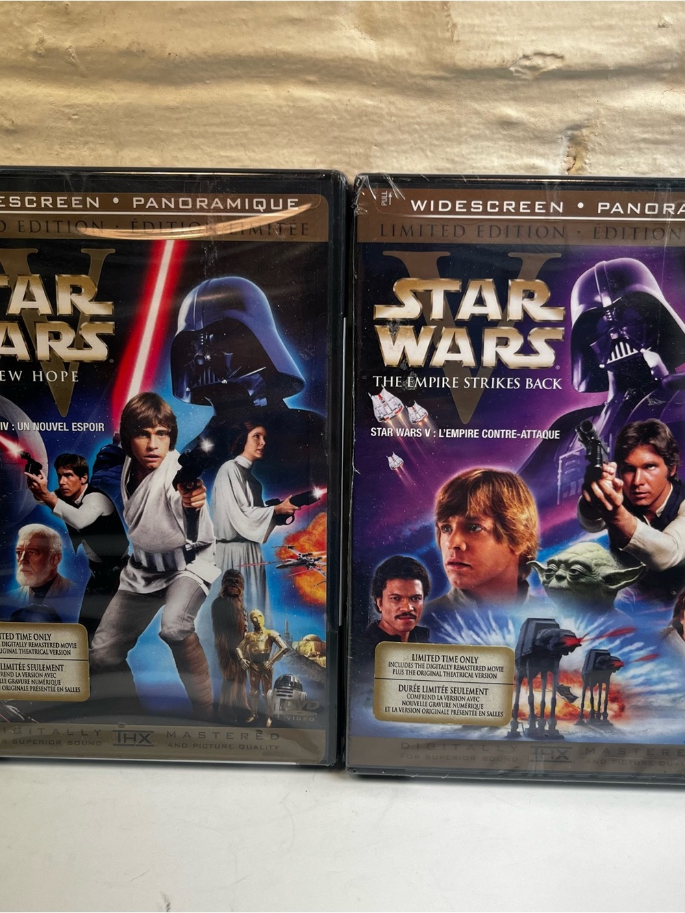 Star Wars DVD Set with Blue and Purple Cover Art